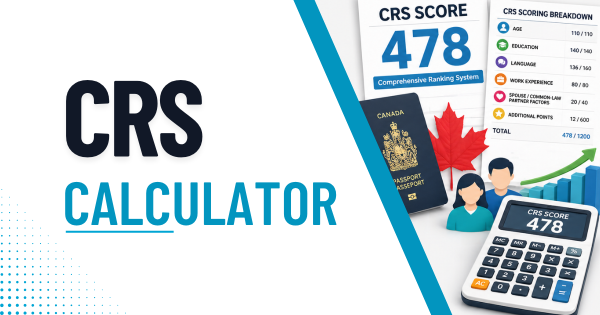 CRS Calculator Canada 2026 | Express Entry CRS Score Calculator